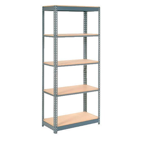 Global Industrial Heavy Duty Shelving 36W x 24D x 84H With 7 Shelves, Wood Deck, Gray B2297679